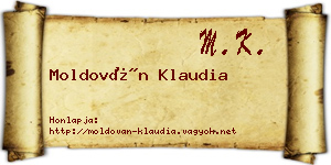 Moldován Klaudia névjegykártya