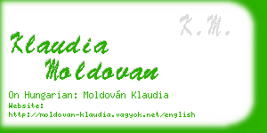 klaudia moldovan business card